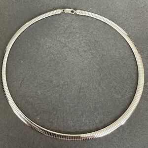 Italian Sterling Silver Omega Necklace